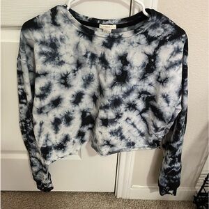 Tie dye crop sweatshirt